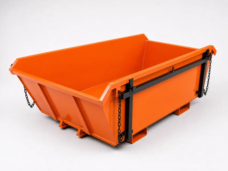 8m³ skip bin — (L) 4.0m × (W) 1.6m × (H) 1.4m