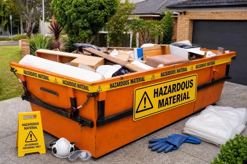 Asbestos skip bin
